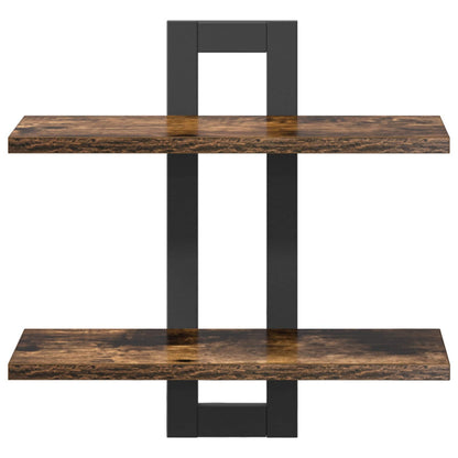 Zwevende schappen Gerookt eiken 40 x 15 x 40 cm Bewerkt hout
