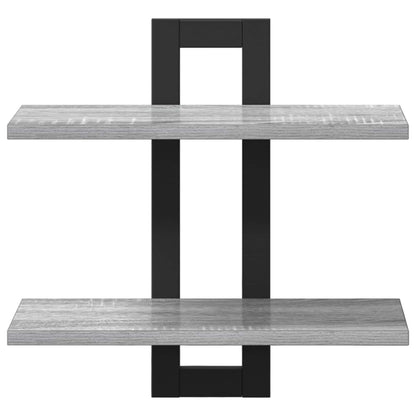 Zwevende schappen Grijs Sonoma 40 x 15 x 40 cm Bewerkt hout