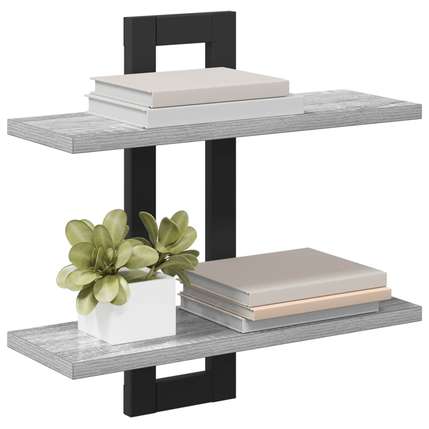 Zwevende schappen Grijs Sonoma 40 x 15 x 40 cm Bewerkt hout
