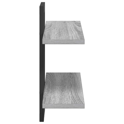 Zwevende schappen Grijs Sonoma 40 x 15 x 40 cm Bewerkt hout
