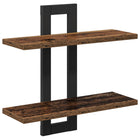 Zwevende schappen oud hout 40x15x40 cm