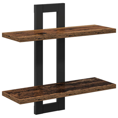 Zwevende schappen Oud hout 40 x 15 x 40 cm Bewerkt hout