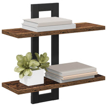 Zwevende schappen Oud hout 40 x 15 x 40 cm Bewerkt hout