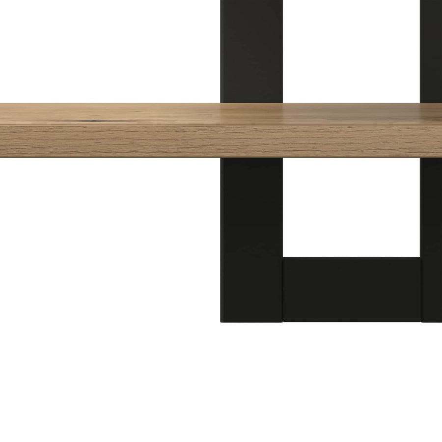 Zwevende schappen Artisanaal eiken 40 x 15 x 40 cm Bewerkt hout
