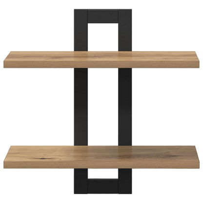 Zwevende schappen Artisanaal eiken 40 x 15 x 40 cm Bewerkt hout