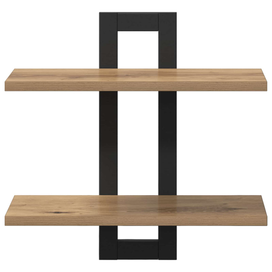 Zwevende schappen Artisanaal eiken 40 x 15 x 40 cm Bewerkt hout