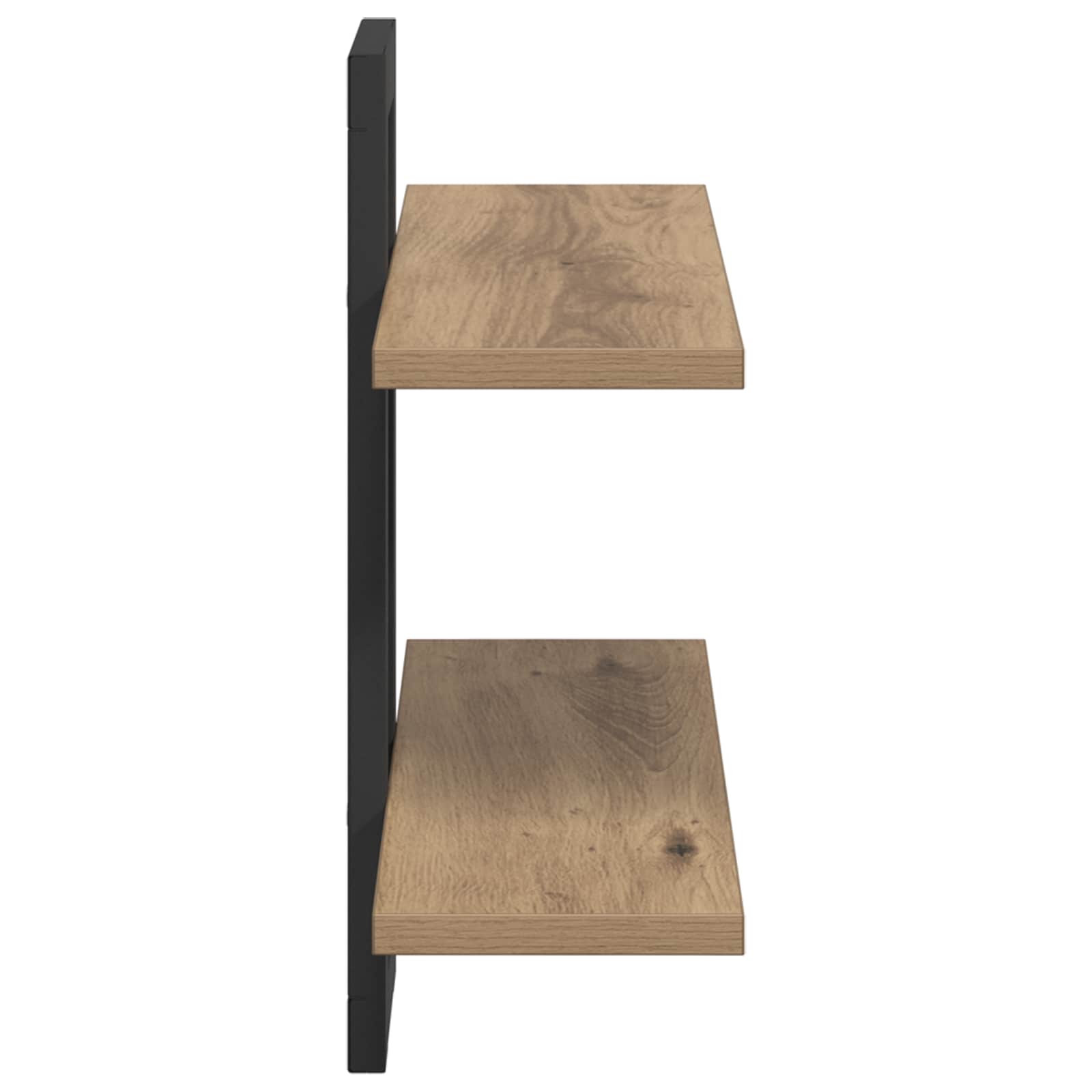 Zwevende schappen Artisanaal eiken 40 x 15 x 40 cm Bewerkt hout