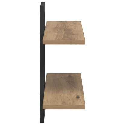 Zwevende schappen Artisanaal eiken 40 x 15 x 40 cm Bewerkt hout