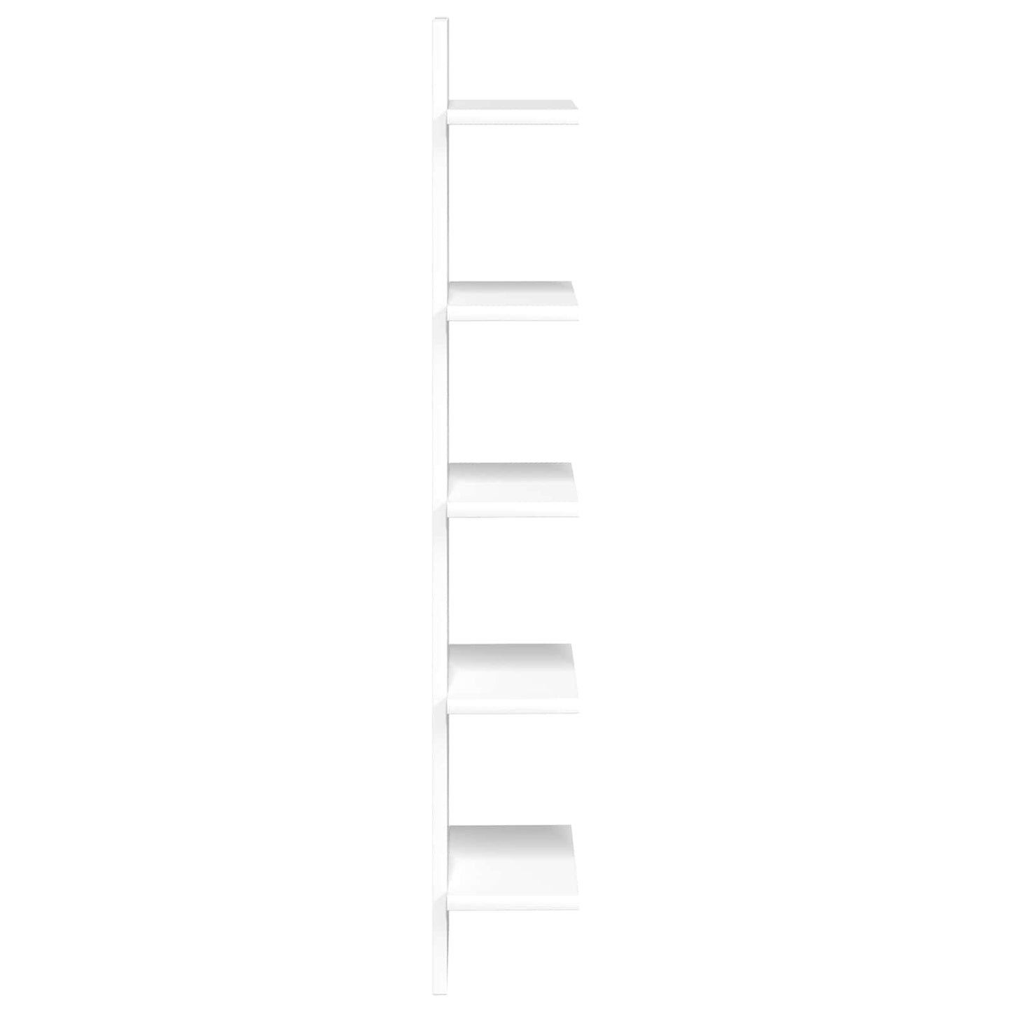Wandplank 2 st Wit 22 x 15 x 100 cm Bewerkt hout