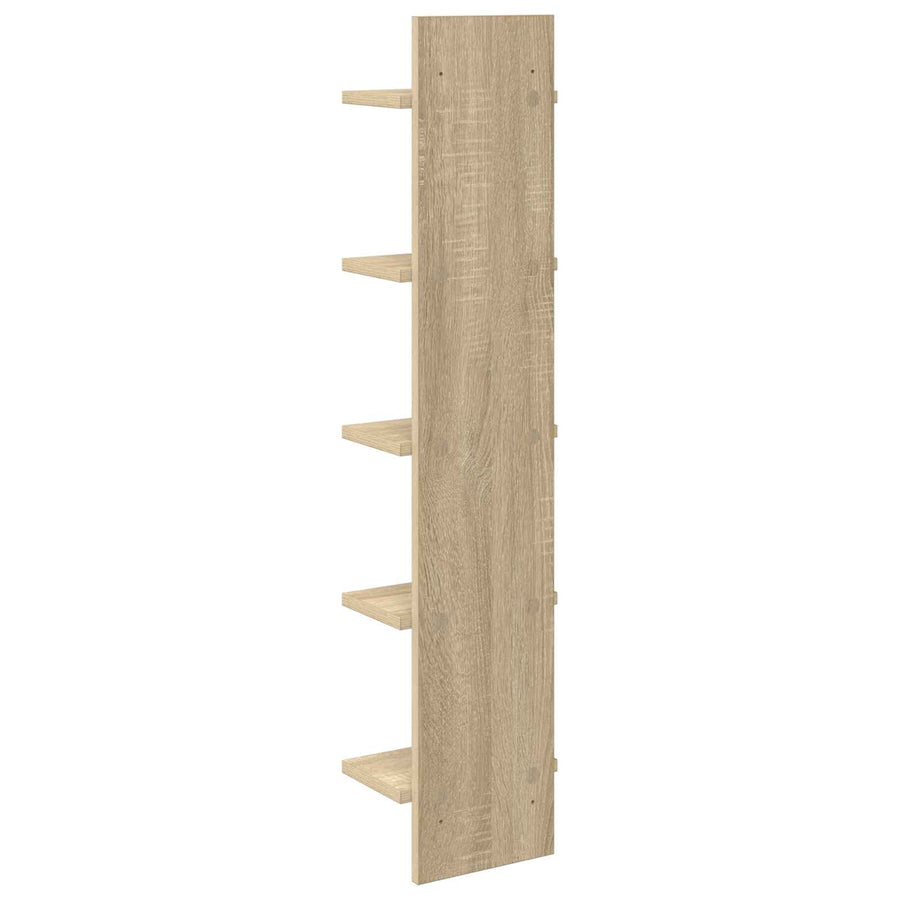 Wandplank 2 st Sonoma Eiken 22 x 15 x 100 cm Bewerkt hout