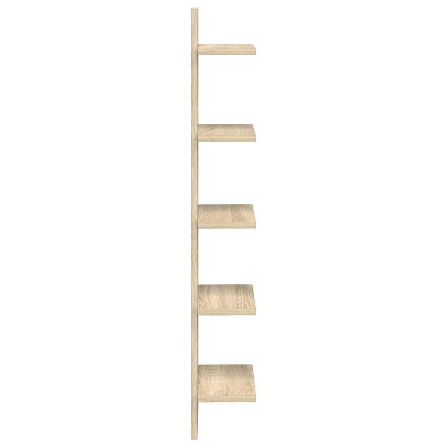 Wandplank 2 st Sonoma Eiken 22 x 15 x 100 cm Bewerkt hout