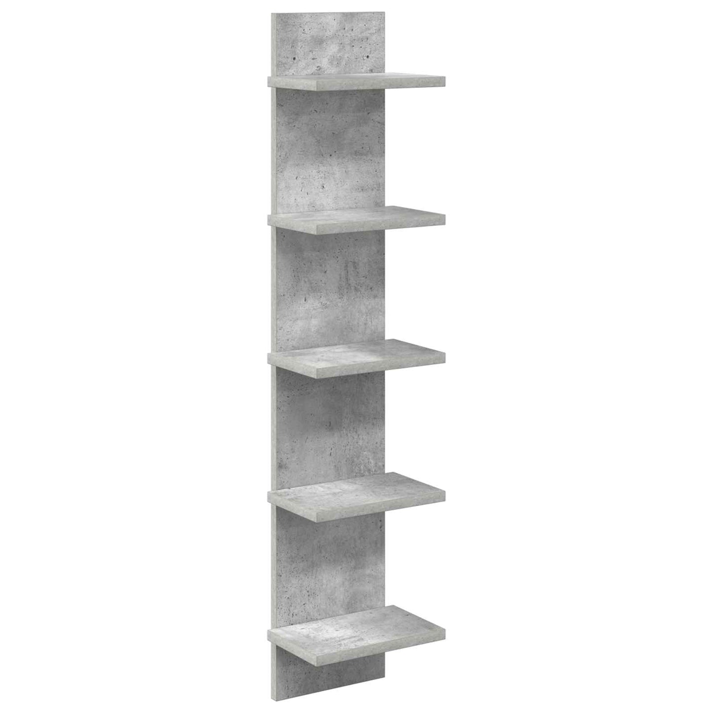 Wandplank Betongrijs 22 x 15 x 100 cm Bewerkt hout