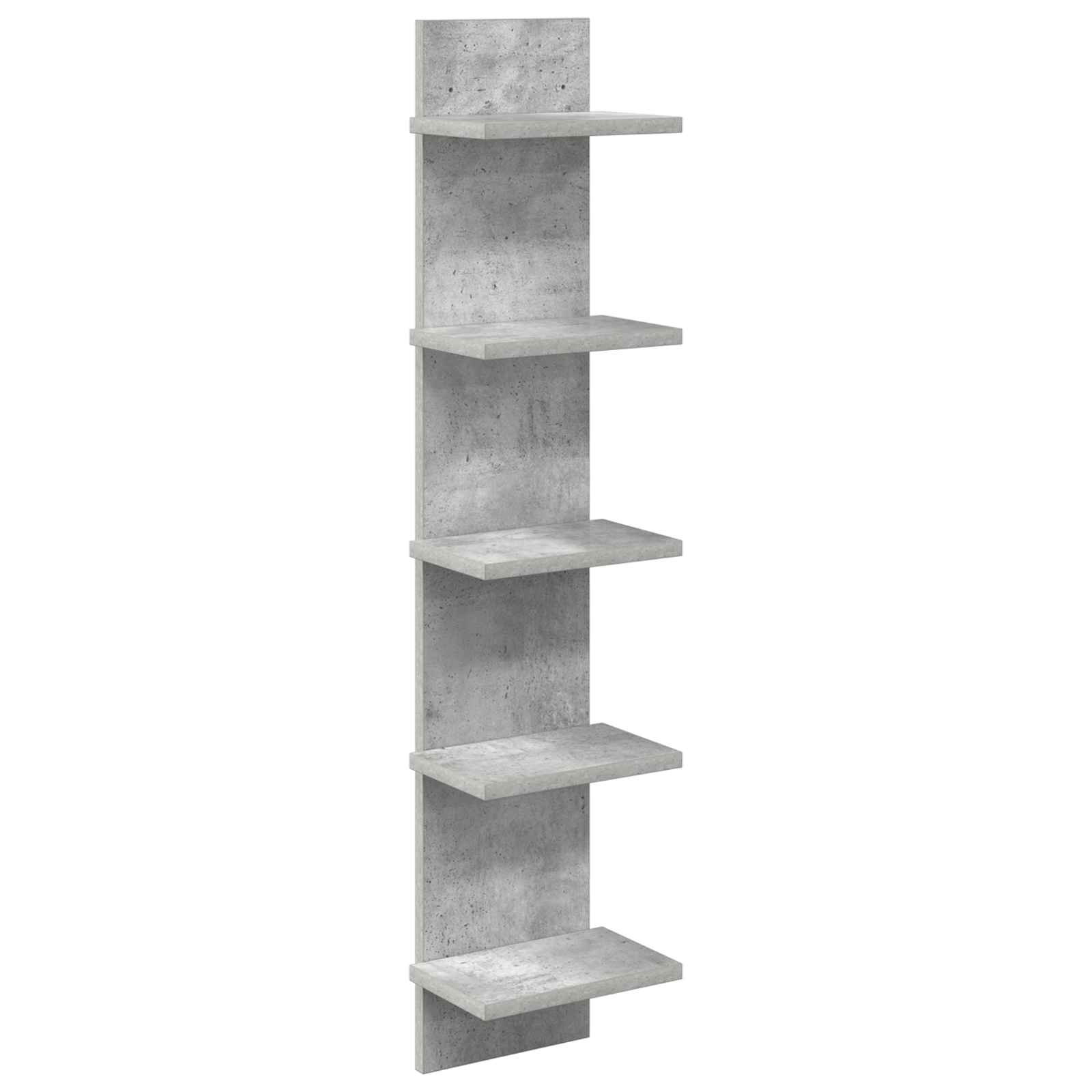 Wandplank Betongrijs 22 x 15 x 100 cm Bewerkt hout