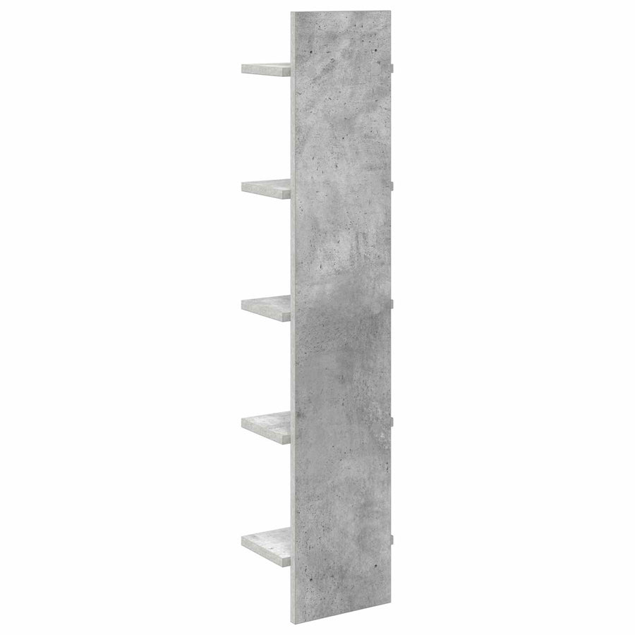Wandplank Betongrijs 22 x 15 x 100 cm Bewerkt hout