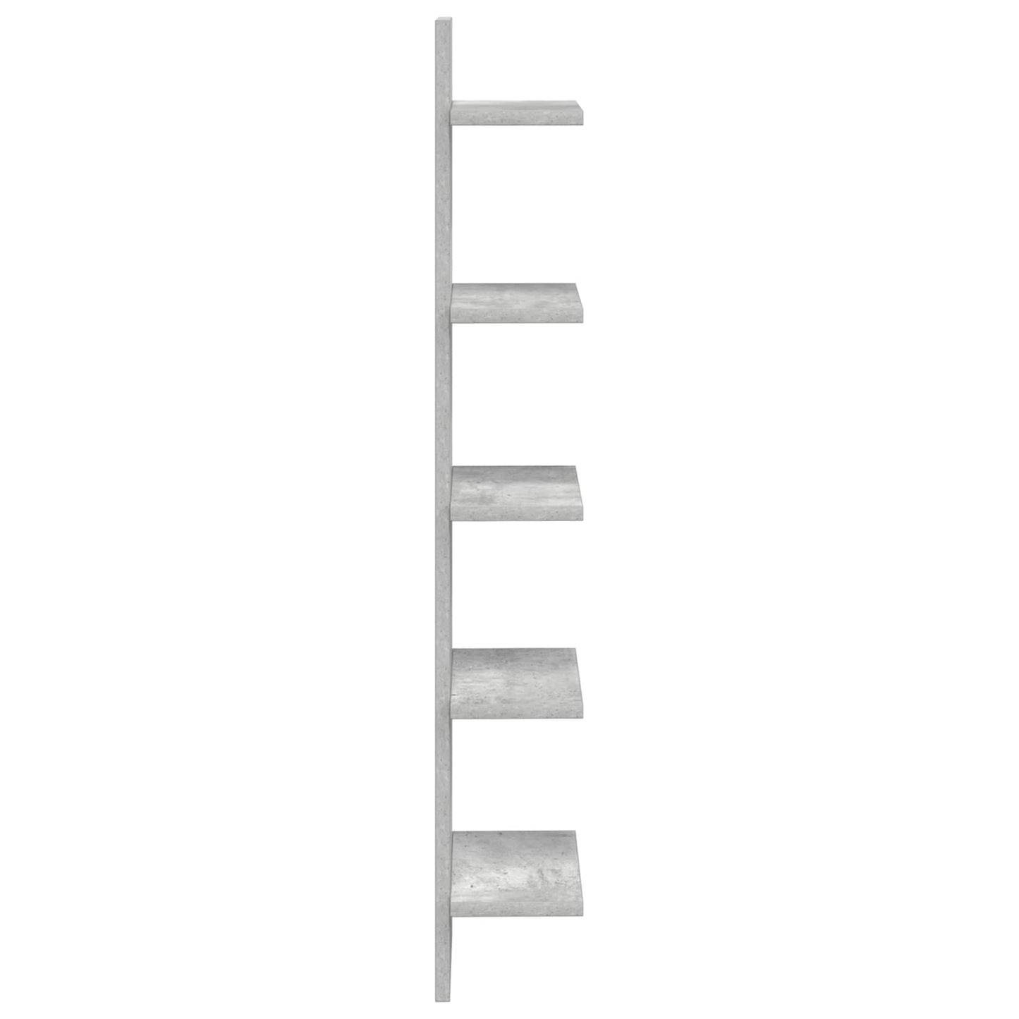 Wandplank Betongrijs 22 x 15 x 100 cm Bewerkt hout