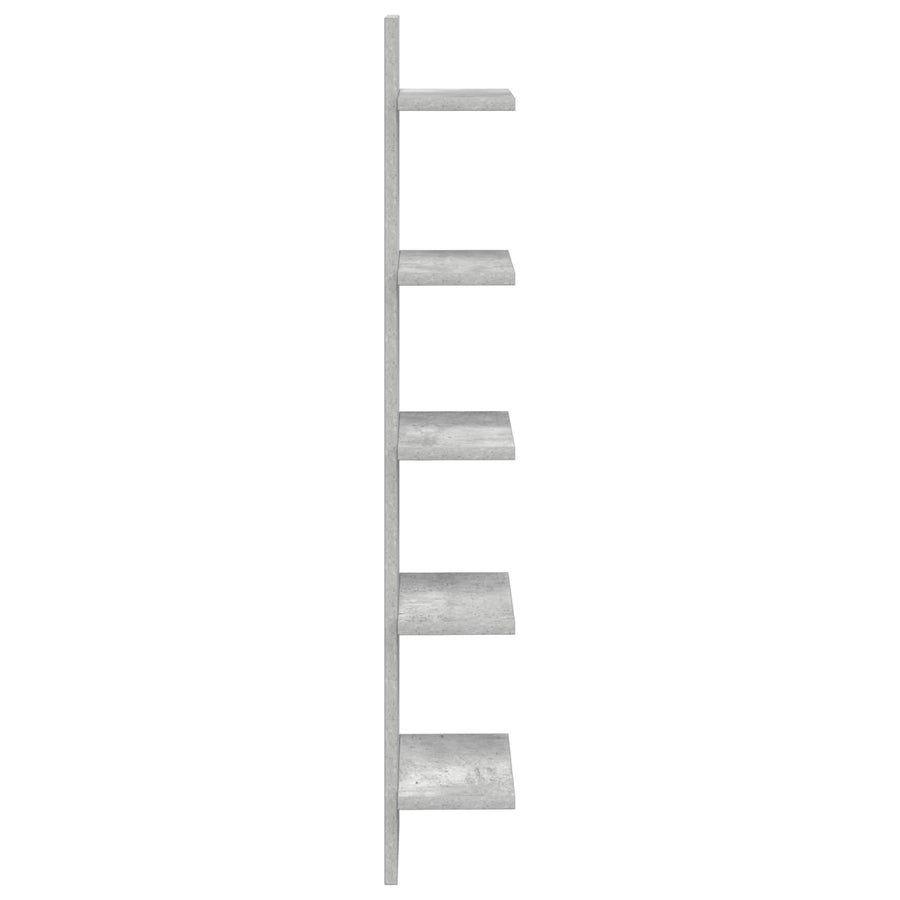 Wandplank Betongrijs 22 x 15 x 100 cm Bewerkt hout