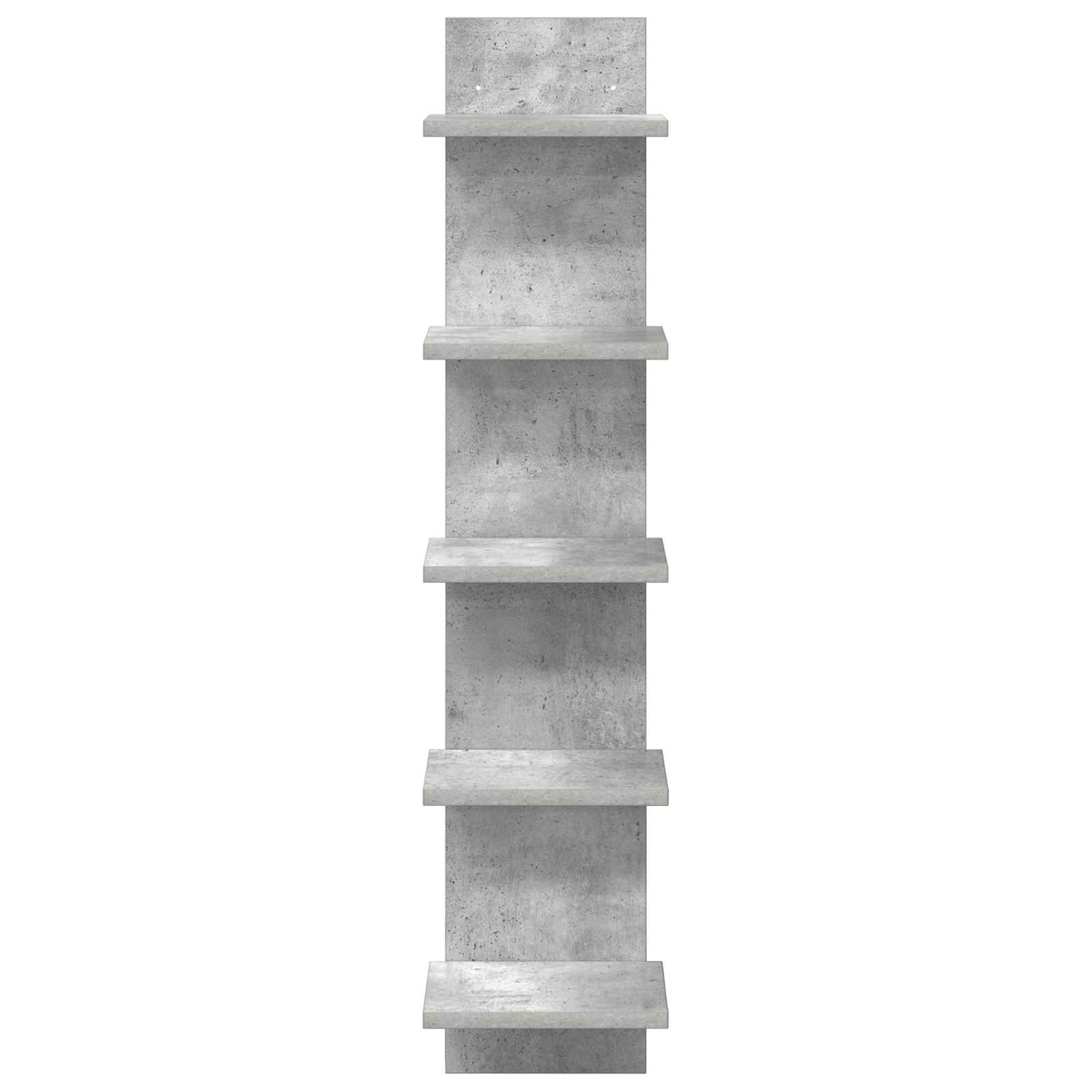 Wandplank 2 st Betongrijs 22 x 15 x 100 cm Bewerkt hout