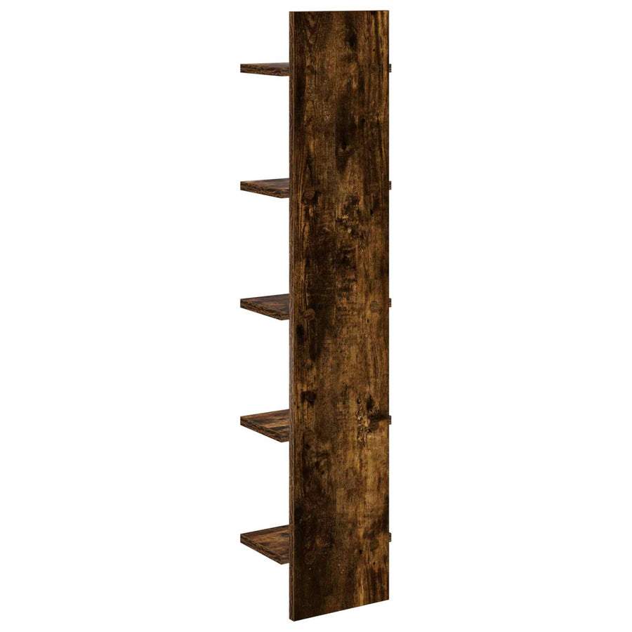 Wandplank Gerookt eiken 22 x 15 x 100 cm Bewerkt hout
