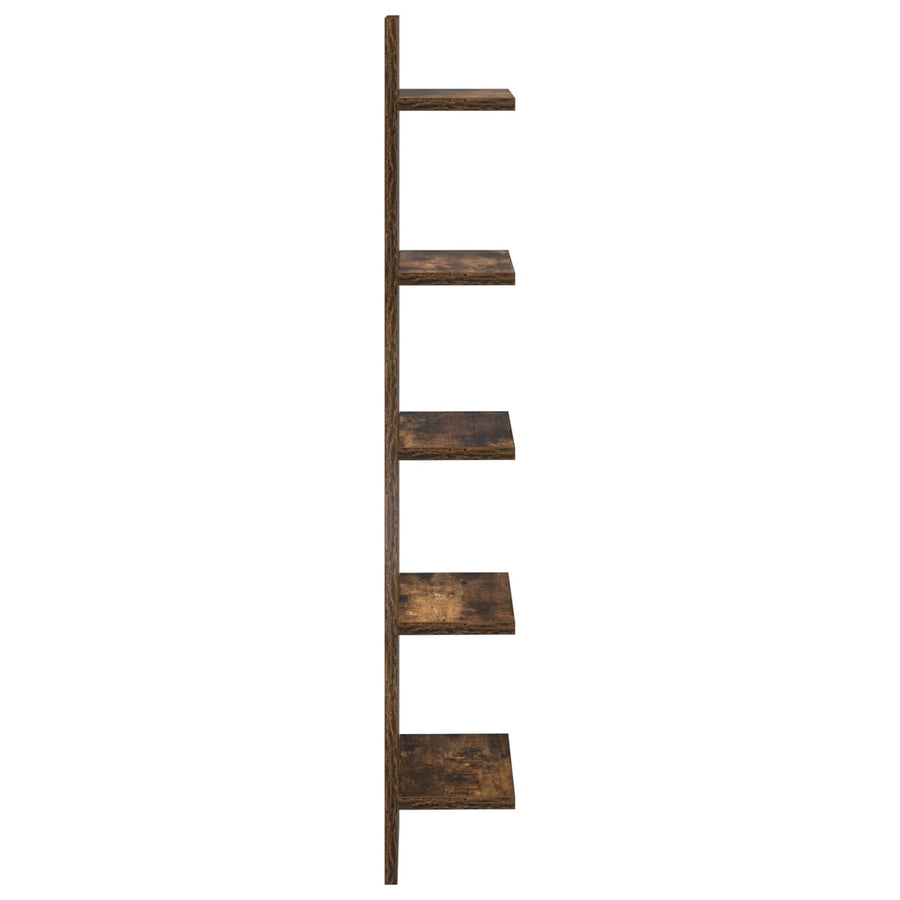 Wandplank Gerookt eiken 22 x 15 x 100 cm Bewerkt hout