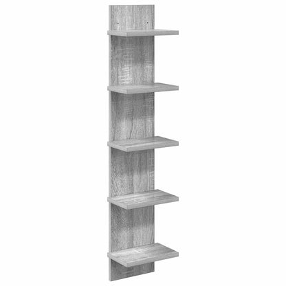 Wandplank Grijs Sonoma 22 x 15 x 100 cm Bewerkt hout