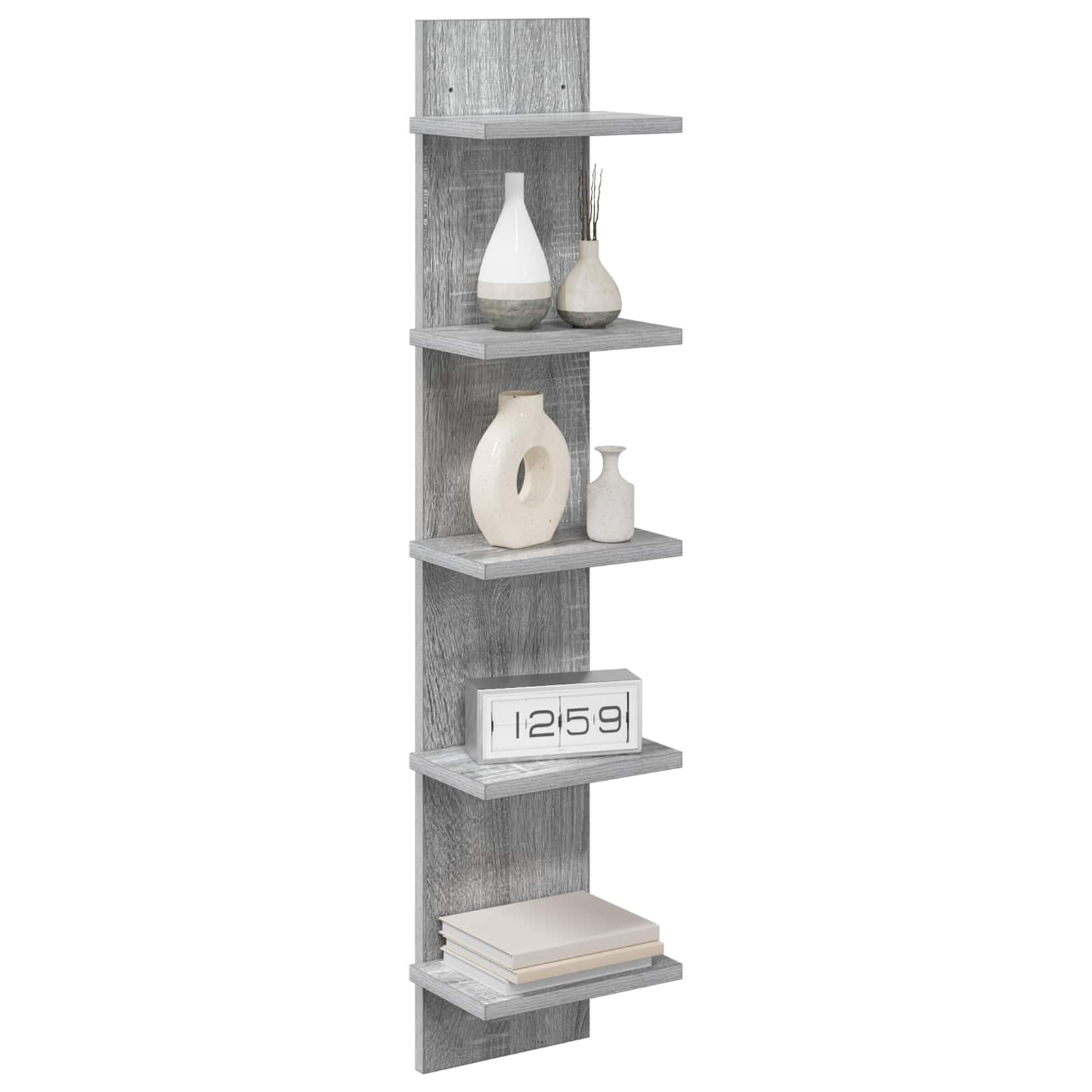 Wandplank 2 st Grijs Sonoma 22 x 15 x 100 cm Bewerkt hout