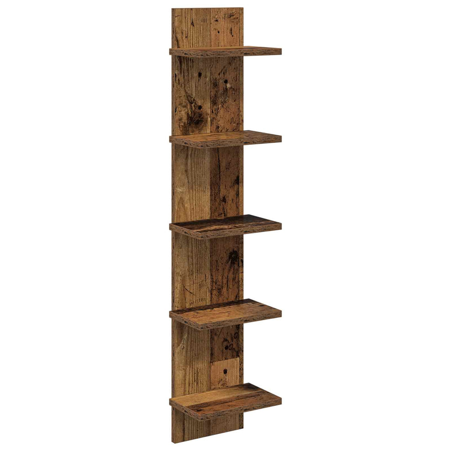 Wandplank Oud hout 22 x 15 x 100 cm Bewerkt hout