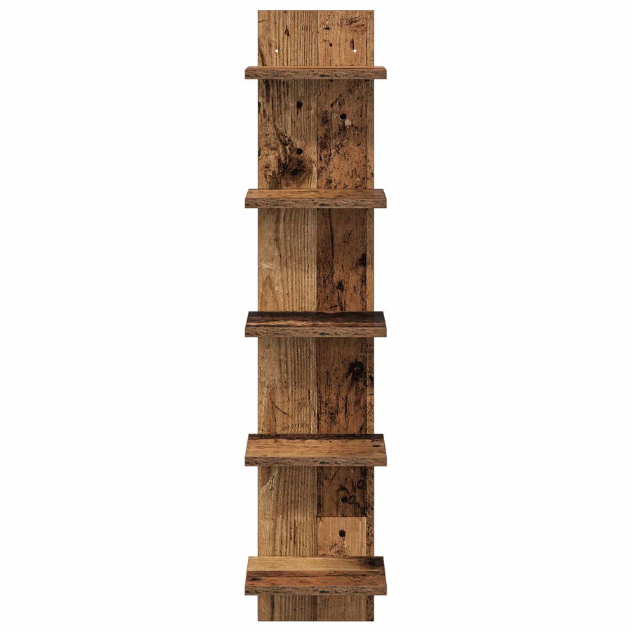 Wandplank Oud hout 22 x 15 x 100 cm Bewerkt hout