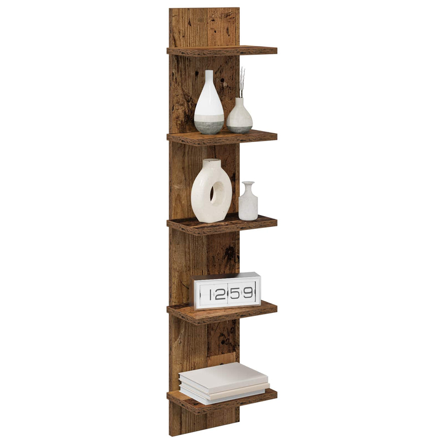 Wandplank Oud hout 22 x 15 x 100 cm Bewerkt hout