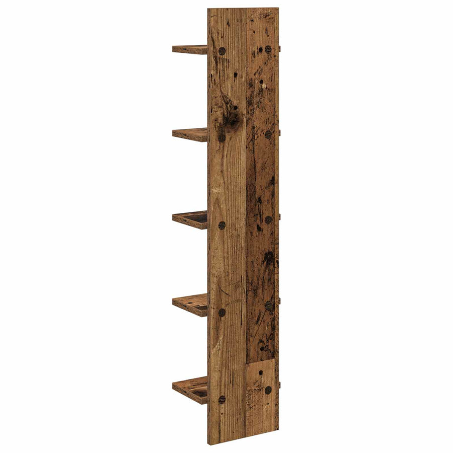 Wandplank 2 st Oud hout 22 x 15 x 100 cm Bewerkt hout