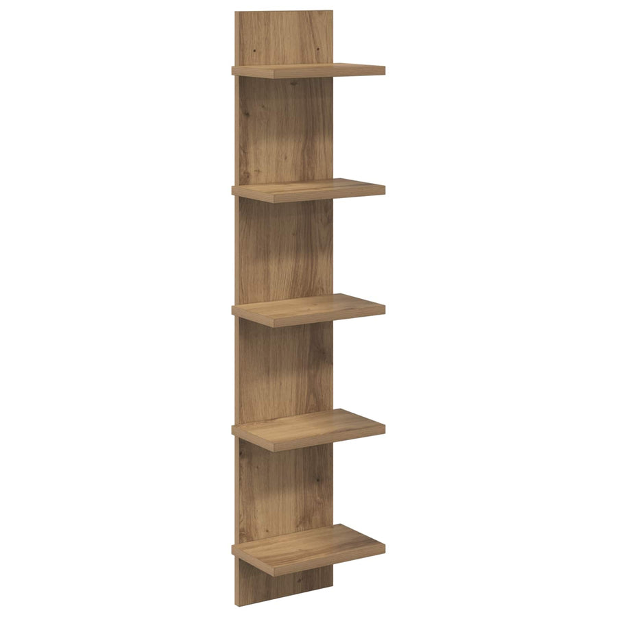 Wandplank Artisanaal eiken 22 x 15 x 100 cm Bewerkt hout