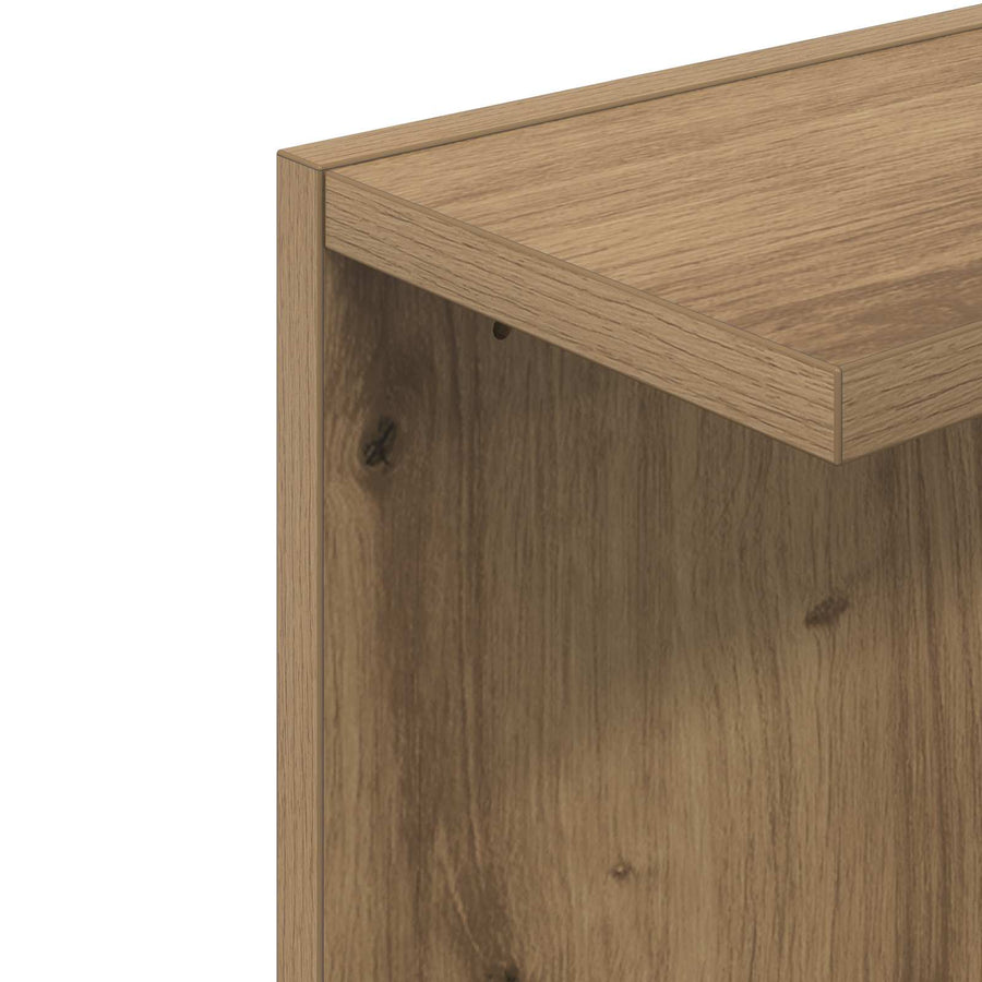 Wandplank 2 st Artisanaal eiken 22 x 15 x 100 cm Bewerkt hout