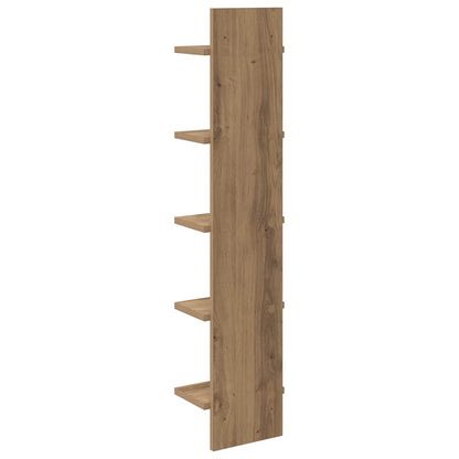 Wandplank 2 st Artisanaal eiken 22 x 15 x 100 cm Bewerkt hout