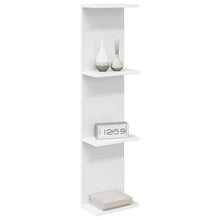 Wandplank 2 pcs Wit 22 x 15 x 100 cm Bewerkt hout