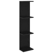Wandplank Zwart eiken 22 x 15 x 100 cm Bewerkt hout