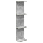 Wandplank 22x15x100 cm betongrijs bewerkt hout