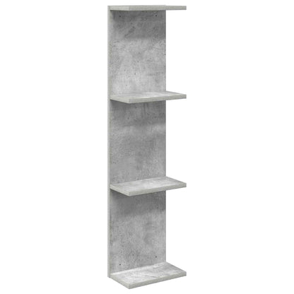 Wandplank Betongrijs 22 x 15 x 100 cm Bewerkt hout