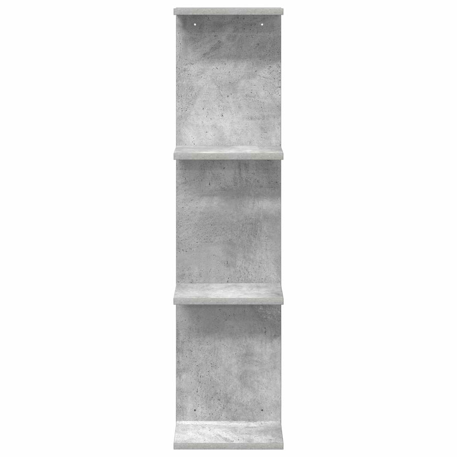 Wandplank Betongrijs 22 x 15 x 100 cm Bewerkt hout