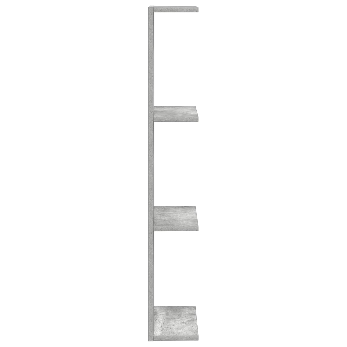 Wandplank Betongrijs 22 x 15 x 100 cm Bewerkt hout