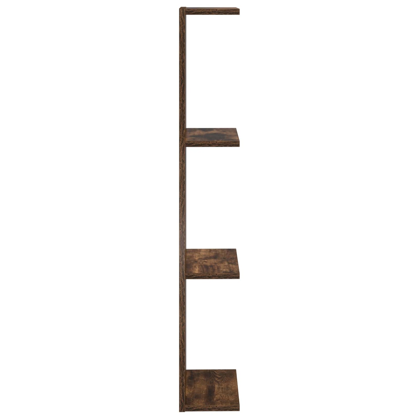 Wandplank Gerookt eiken 22 x 15 x 100 cm Bewerkt hout