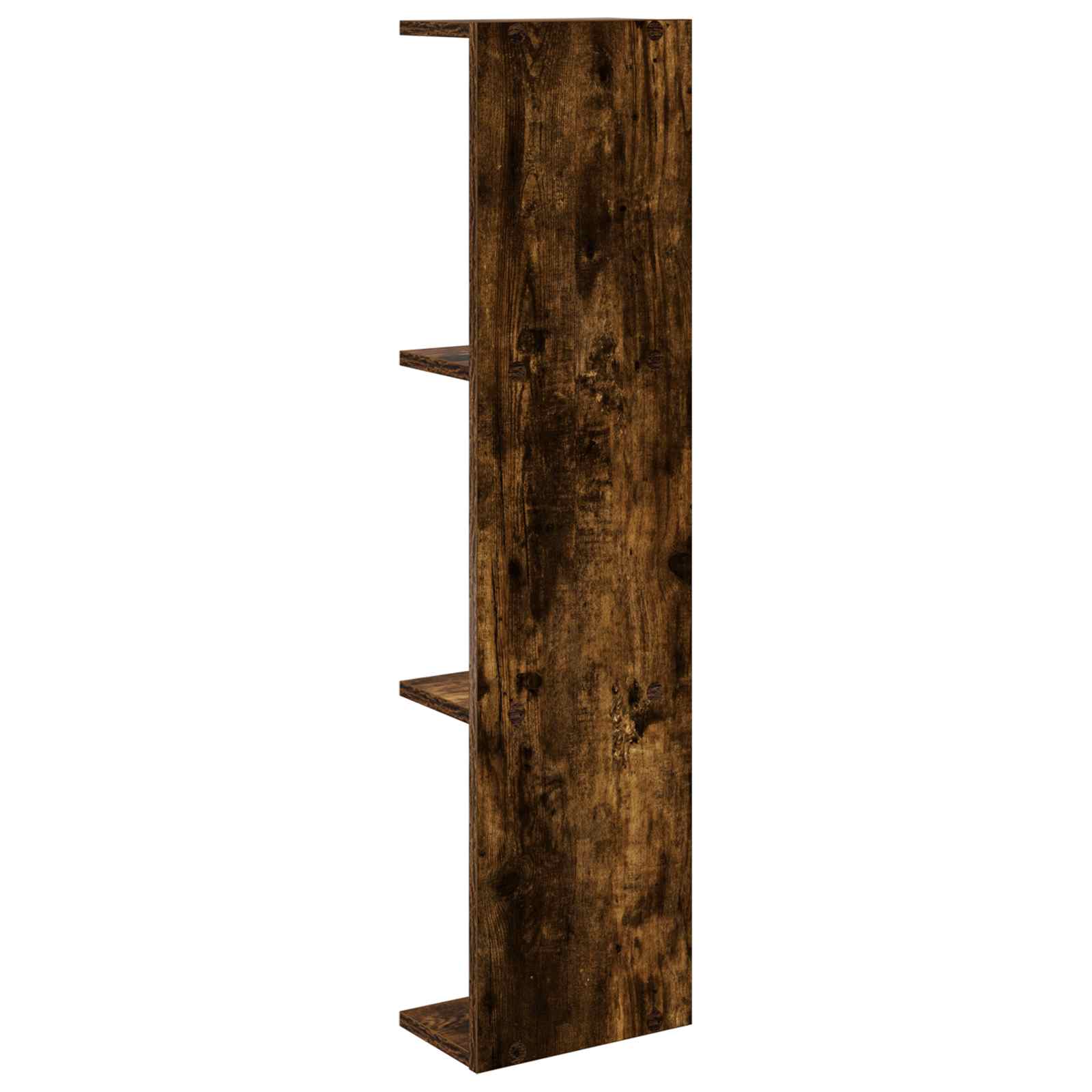 Wandplank 2 pcs Gerookt eiken 22 x 15 x 100 cm Bewerkt hout