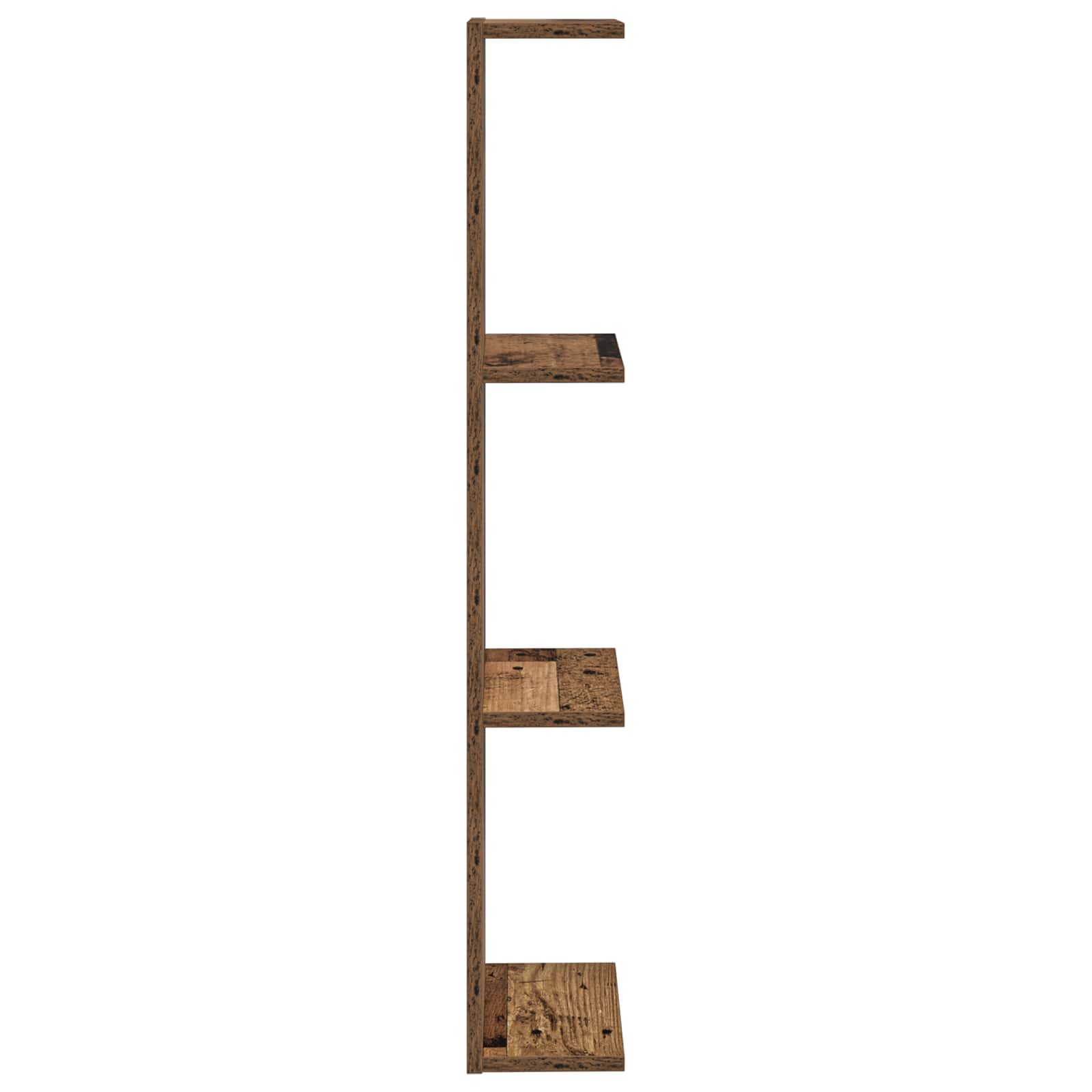 Wandplank Oud hout 22 x 15 x 100 cm Bewerkt hout