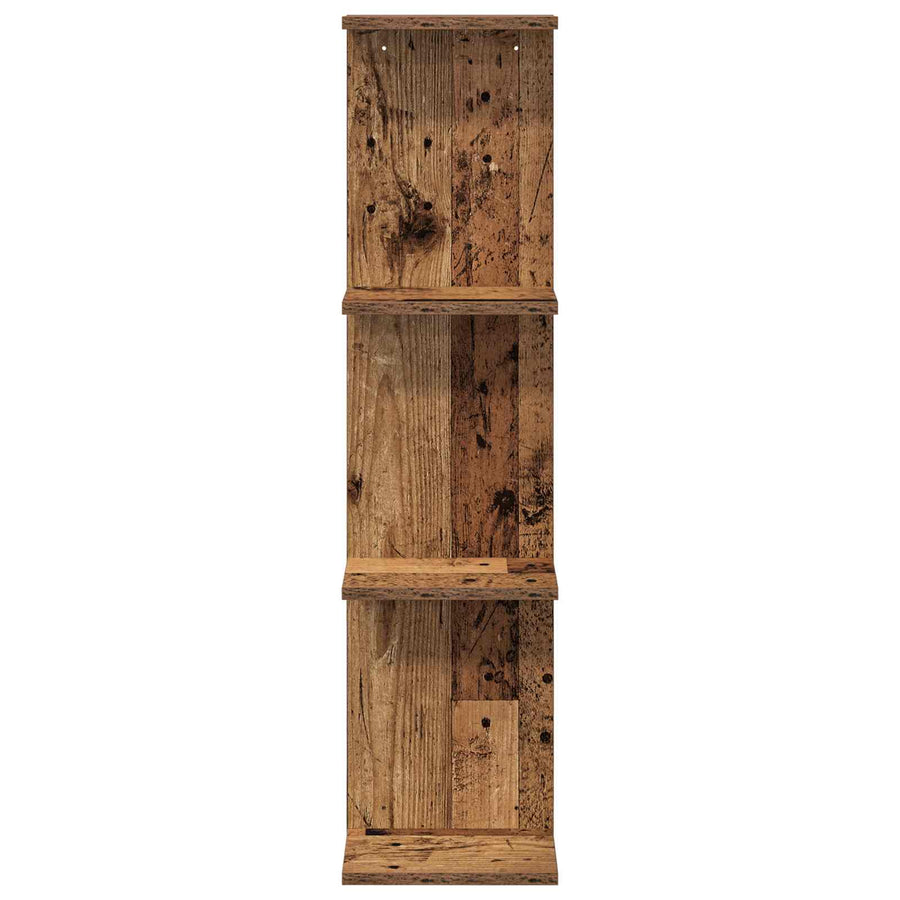 Wandplank 2 pcs Oud hout 22 x 15 x 100 cm Bewerkt hout