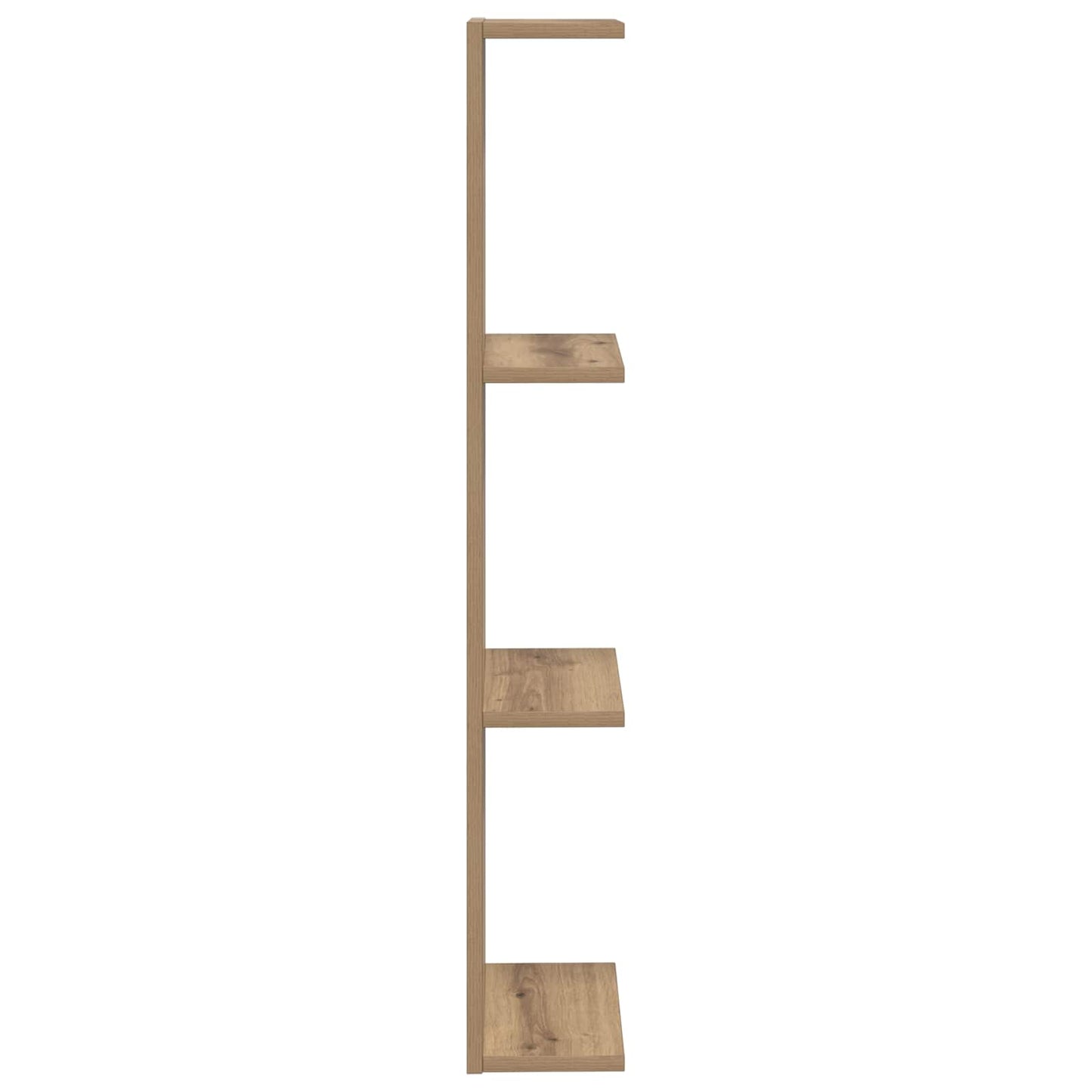 Wandplank Artisanaal eiken 22 x 15 x 100 cm Bewerkt hout