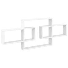 Wandplank Wit 130 x 10 x 50 cm Bewerkt hout