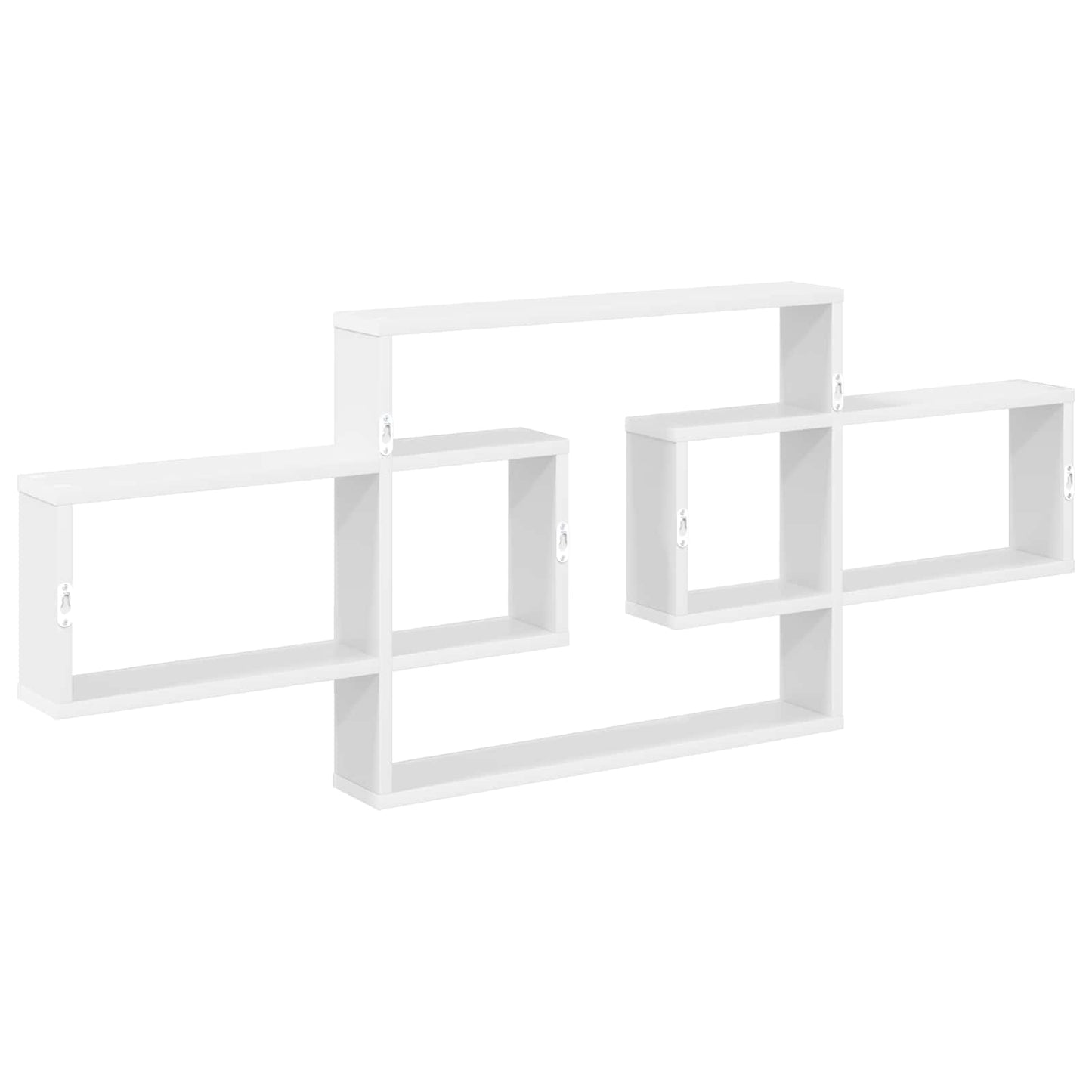 Wandplank Wit 130 x 10 x 50 cm Bewerkt hout