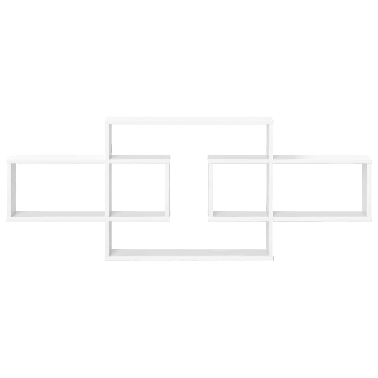 Wandplank Wit 130 x 10 x 50 cm Bewerkt hout
