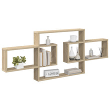 Wandplank Sonoma Eiken 130 x 10 x 50 cm Bewerkt hout