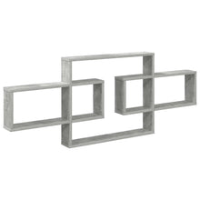 Wandplank Betongrijs 130 x 10 x 50 cm Bewerkt hout