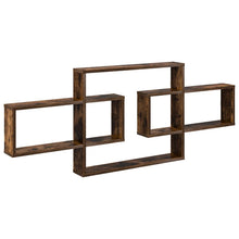 Wandplank Gerookt eiken 130 x 10 x 50 cm Bewerkt hout