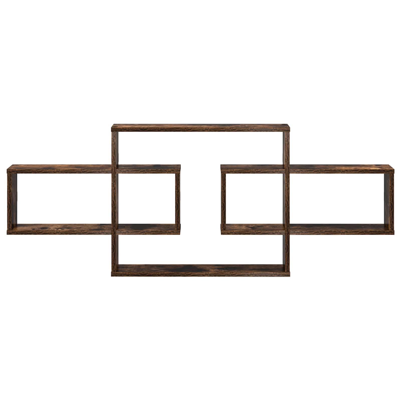 Wandplank Gerookt eiken 130 x 10 x 50 cm Bewerkt hout